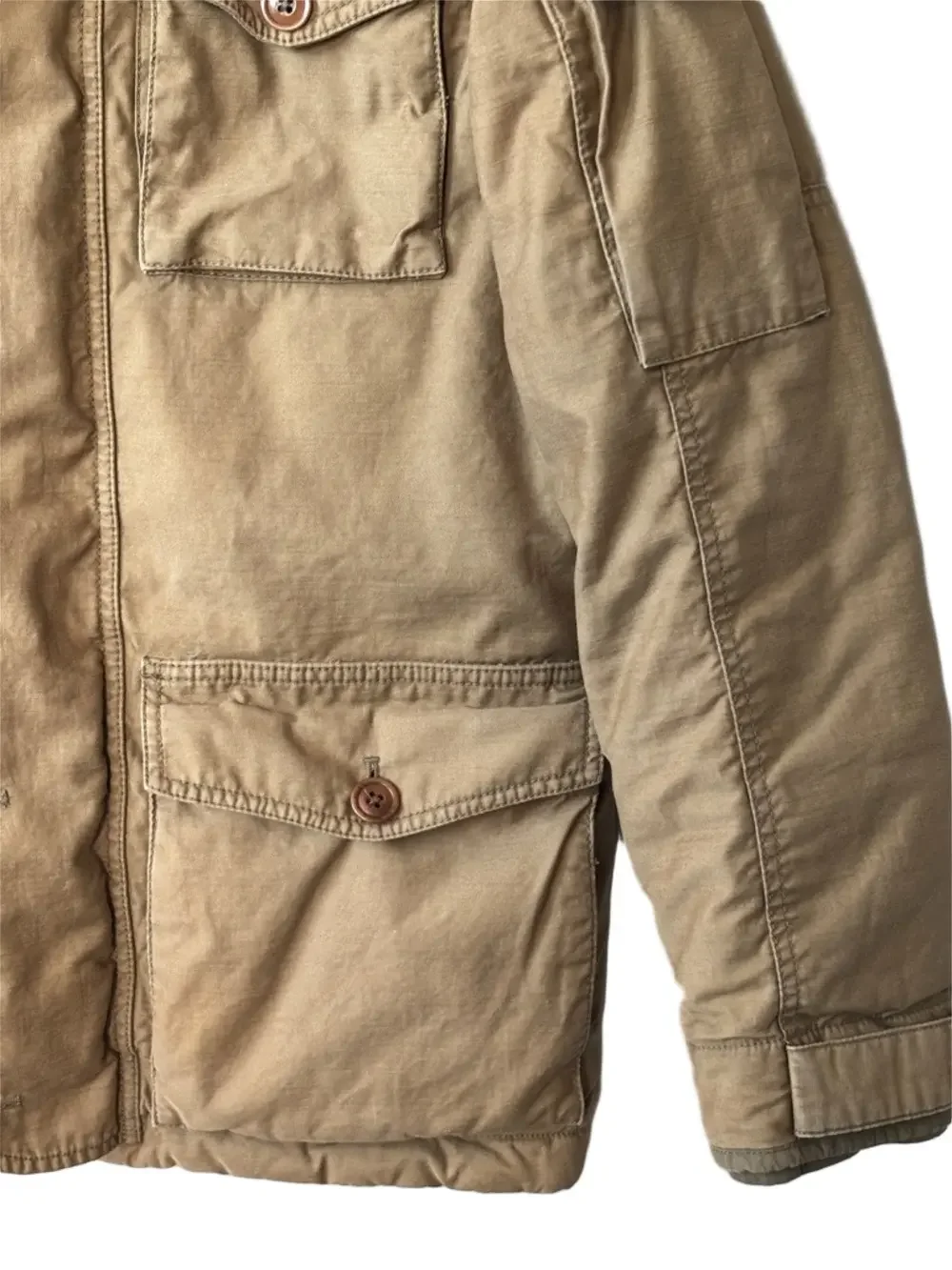 J. Crew Vintage Field Mechanics Jacket Quilt Lining Utility Military Style (S)